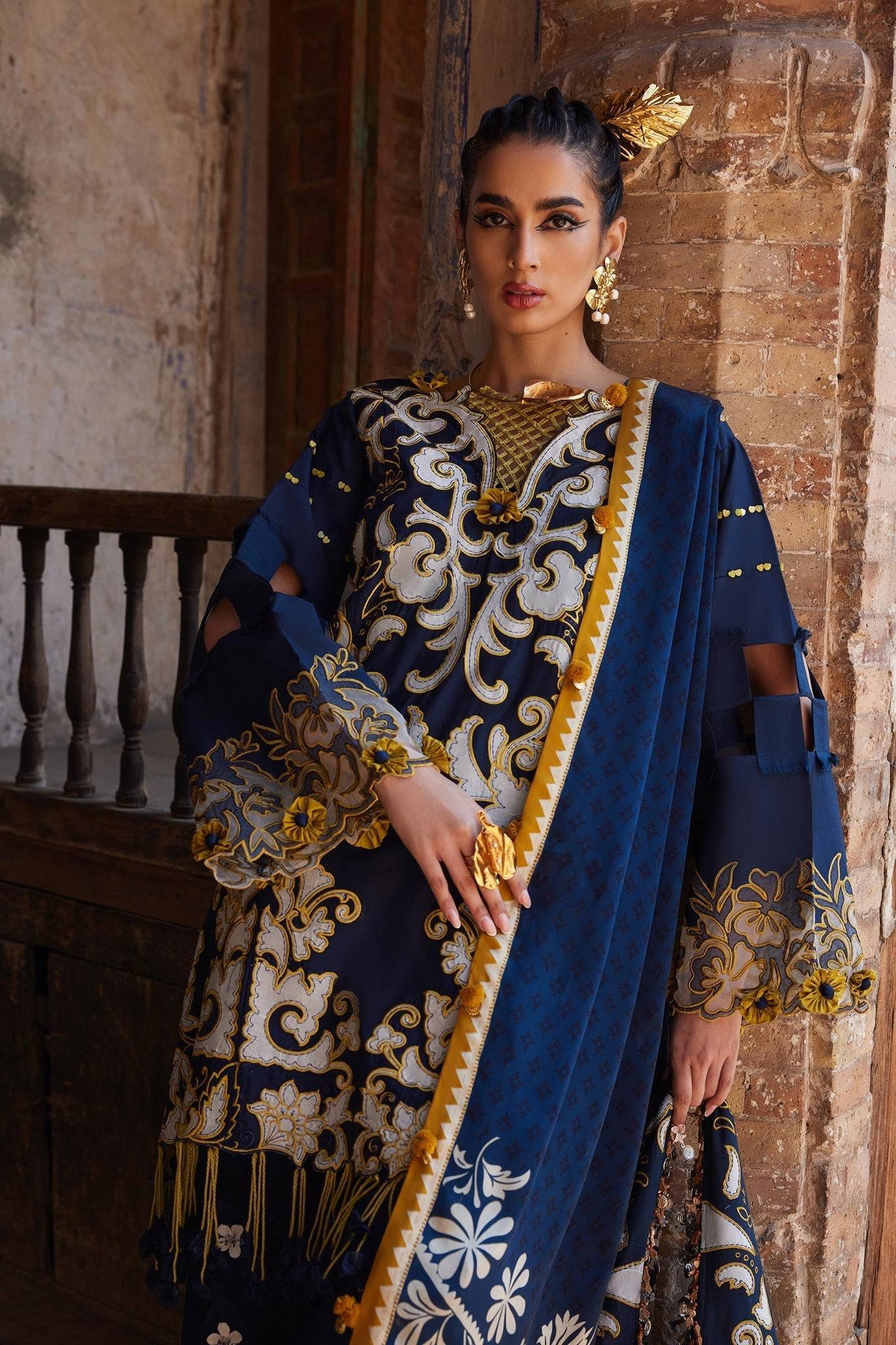 Elan | Luxury Lawn 25 | SOLENE (EL25-03 B) by Maria Faisal - Registered Vendor of : Elan - type : Ladies Clothes - 100% original wedding dresses