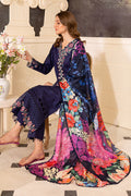 Farasha | Seraya Lawn 24 | INDIGO - Designer Dress with Intricate embroidery and embellishments. Shop elegent wedding dress at Maria Faisal.