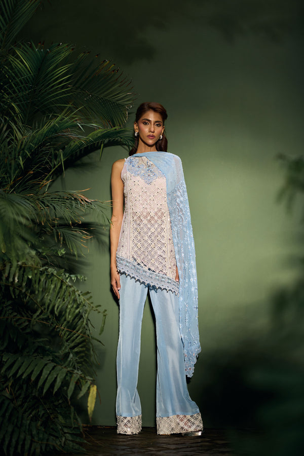 Layla Chatoor | Luxury Pret | Vela - Luxury Dress - available at Maria Faisal in UK and USA.