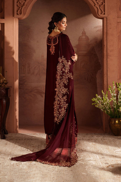 Iznik | Velvet 25 | IV-55 Embroidered Velvet - Formal Dress - available at Maria Faisal in UK and USA.