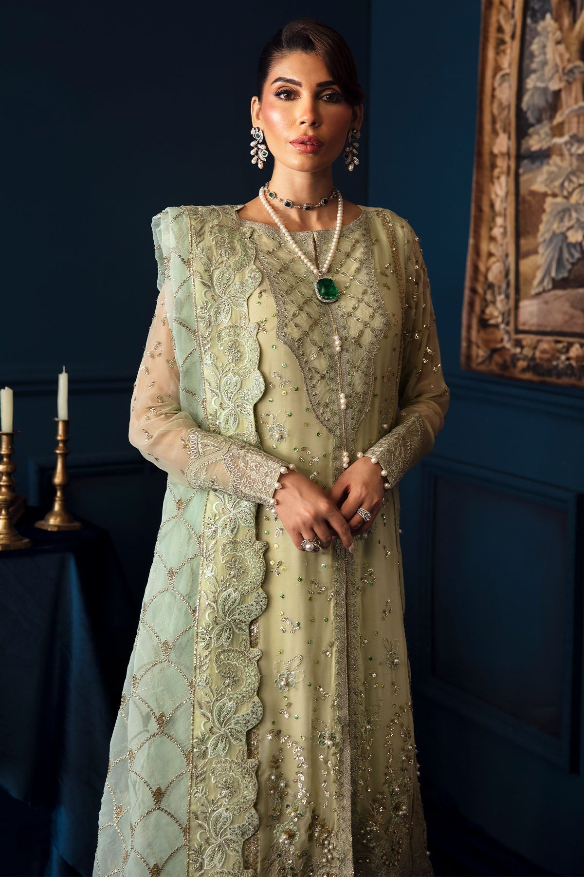 Nureh | Elanora Formal 24 | NEL-50-Meadow - Ladies Clothes - Maria Faisal