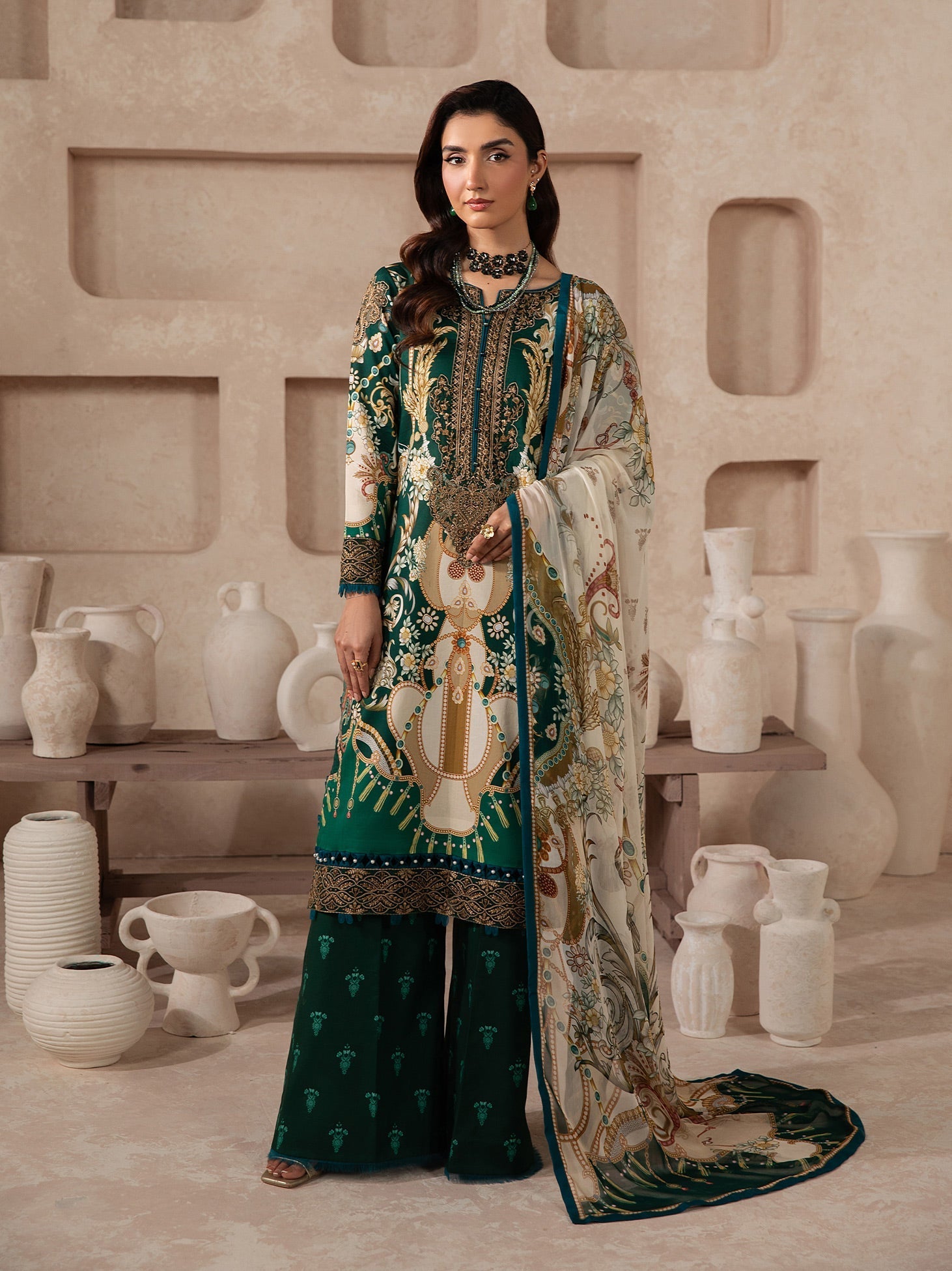 Gulaal | Syra Lawn 26 | Vantae D - 3 - Luxury Dress - available at Maria Faisal in UK and USA.