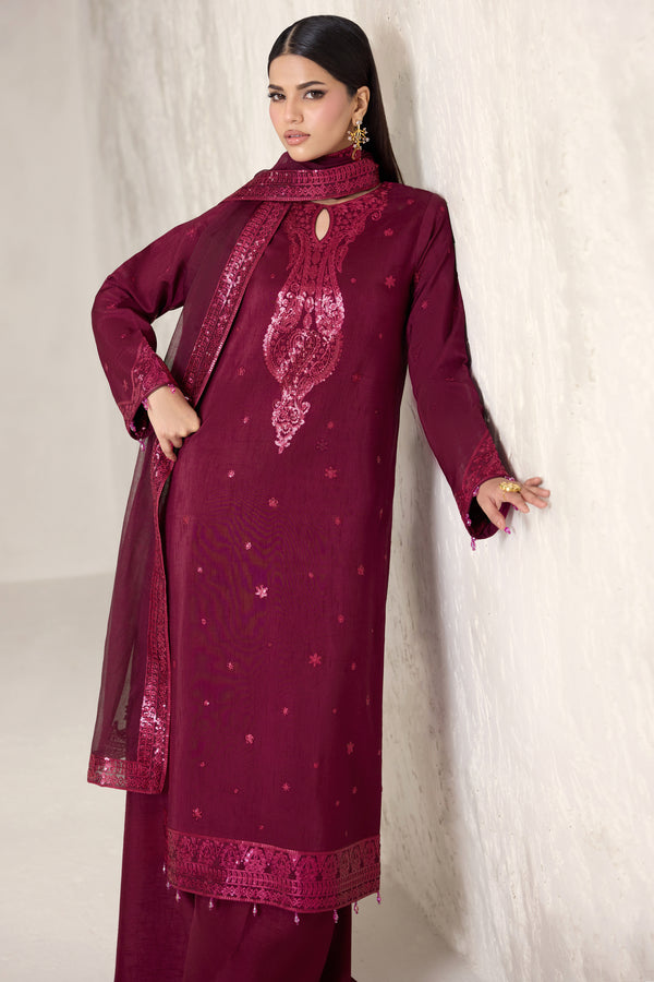 Farasha | Formals 26 | Fuchsia Glow - Formal Dress - available at Maria Faisal in UK and USA.