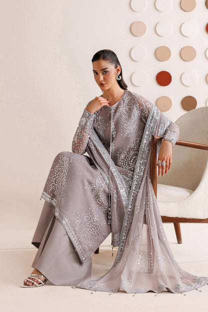 Farasha | Chiffon Threads 26 | WALNUT SILK - Formal Dress - available at Maria Faisal in UK and USA.