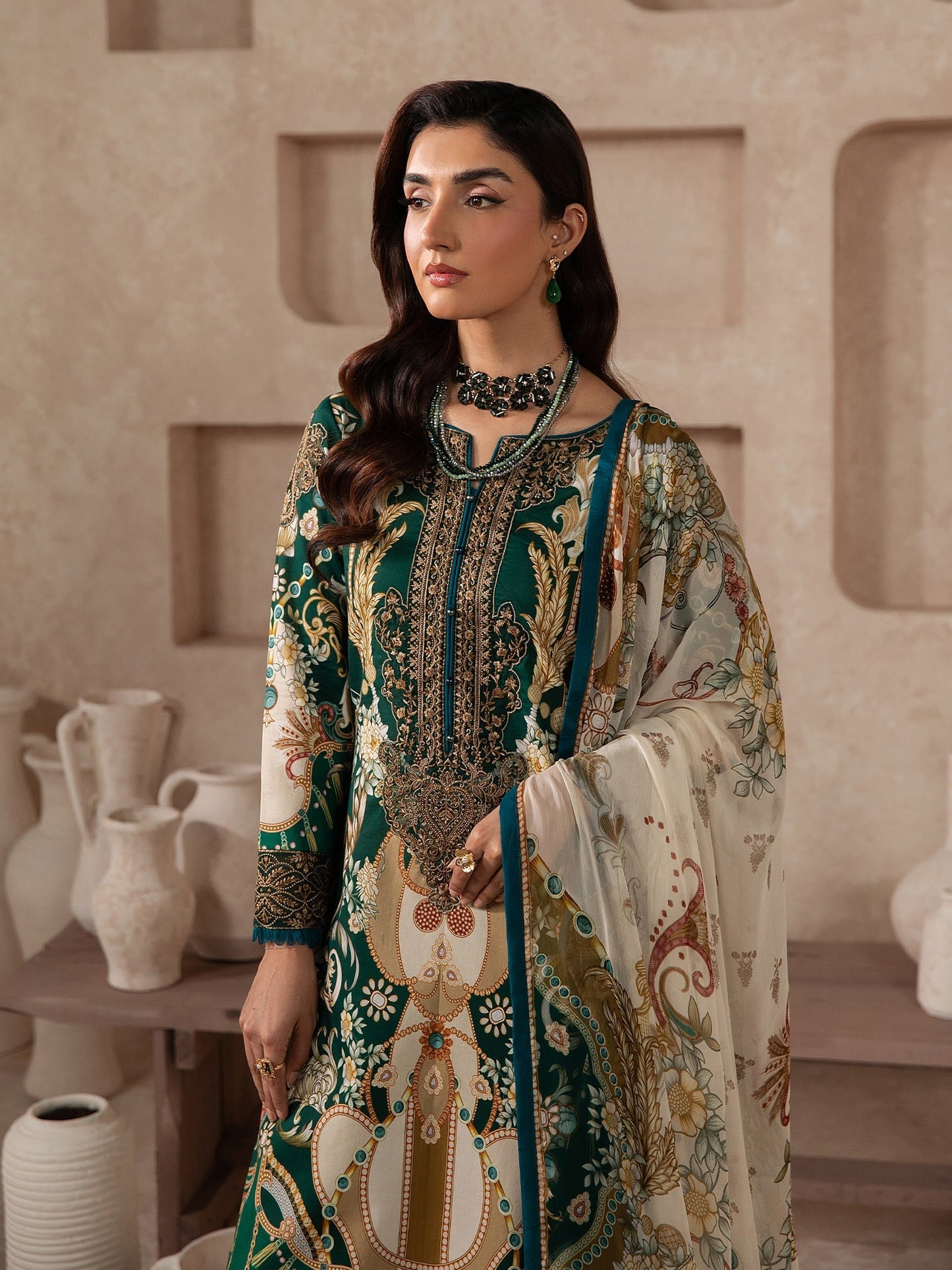 Gulaal | Syra Lawn 26 | Vantae D - 3 - Luxury Dress - available at Maria Faisal in UK and USA.