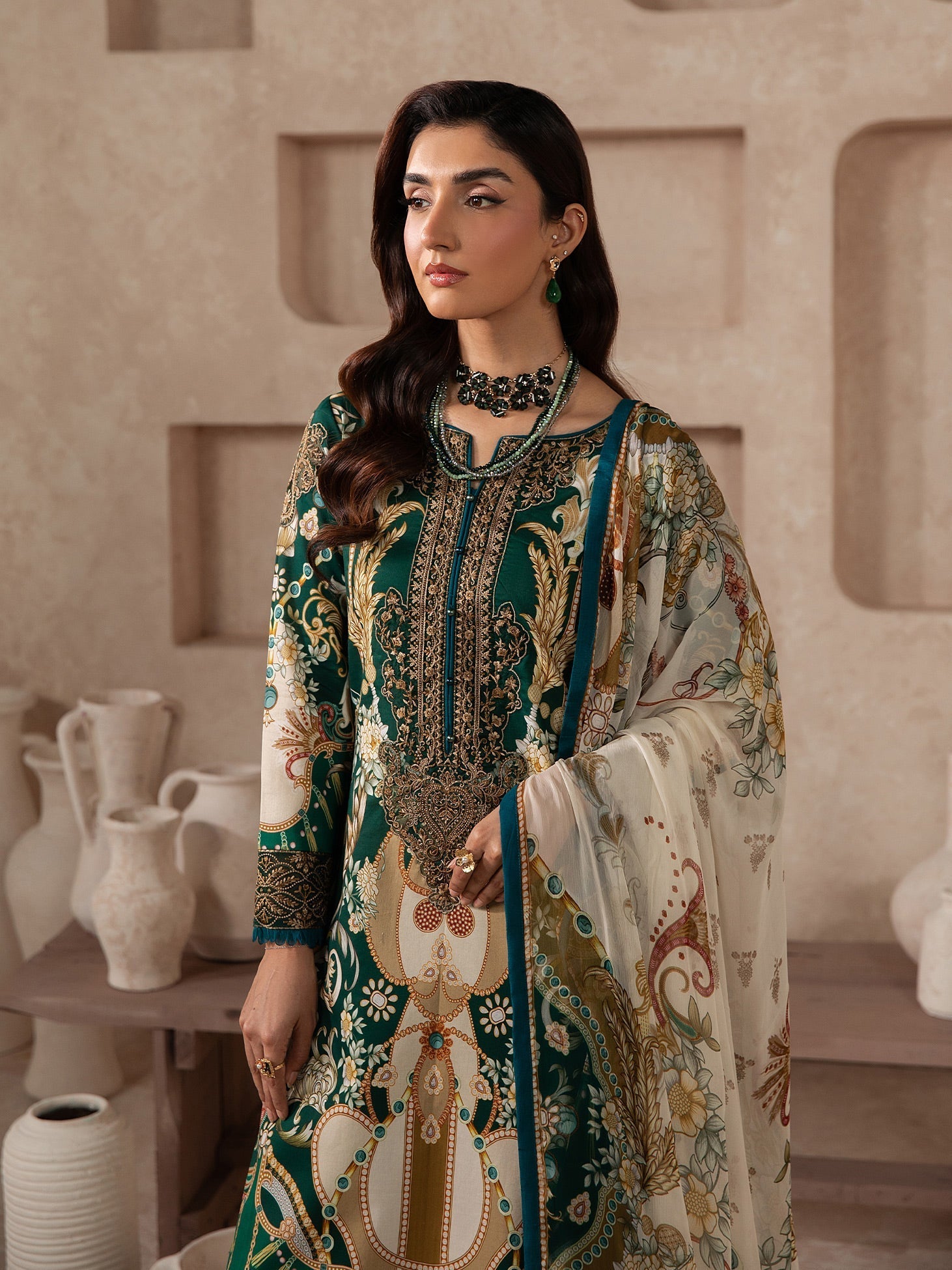 Gulaal | Syra Lawn 26 | Vantae D - 3 - Luxury Dress - available at Maria Faisal in UK and USA.