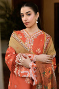 Farasha | Summer Weaves Embroidered Lawn | Orange Petal by Maria Faisal - Registered Vendor of : Farasha - type : Ladies Clothes - 100% original wedding dresses