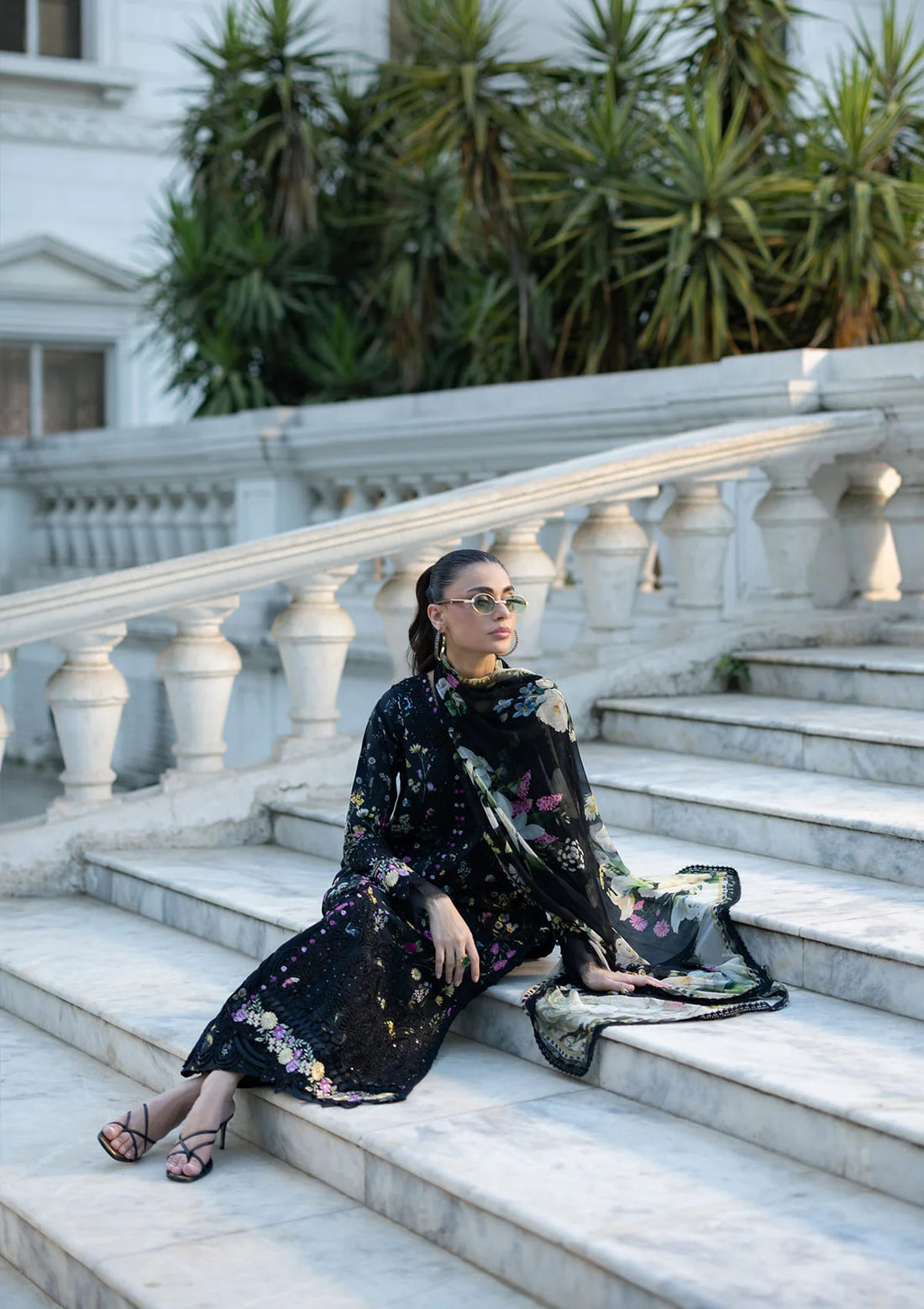Elaf Premium | Signature Embroidered Lawn with Chiffon Collection 26 | ESG-2B SASHA - Luxury Dress - available at Maria Faisal in UK and USA.