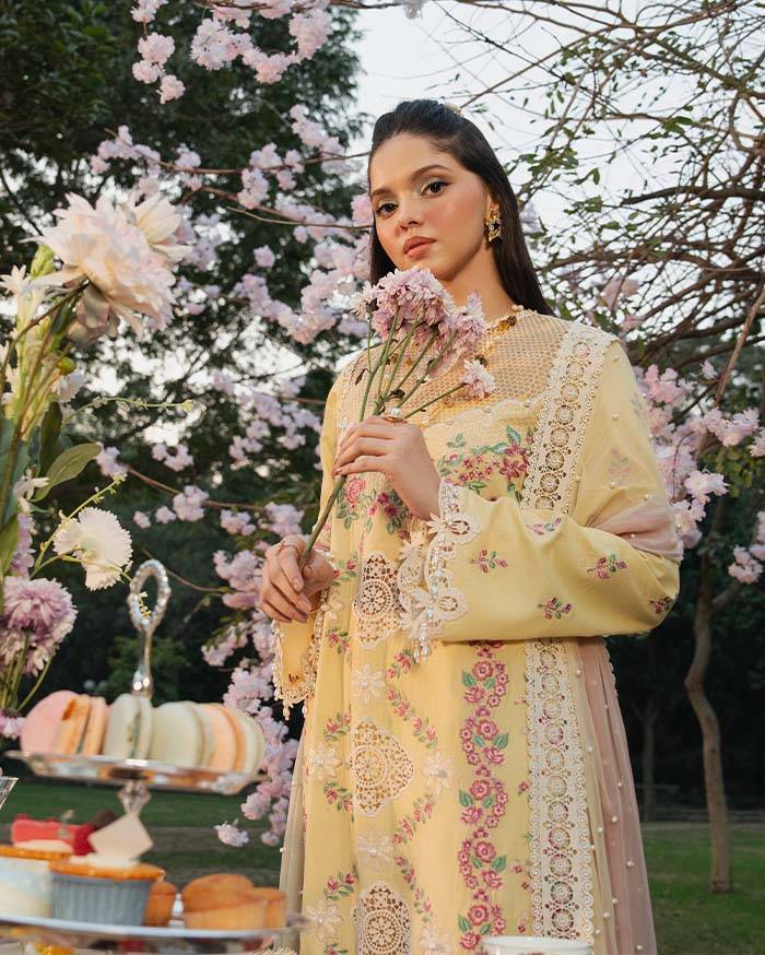 Zevk | Flora Festive Lawn | LIME by Maria Faisal - Registered Vendor of : Zevk - type : Ladies Clothes - 100% original wedding dresses