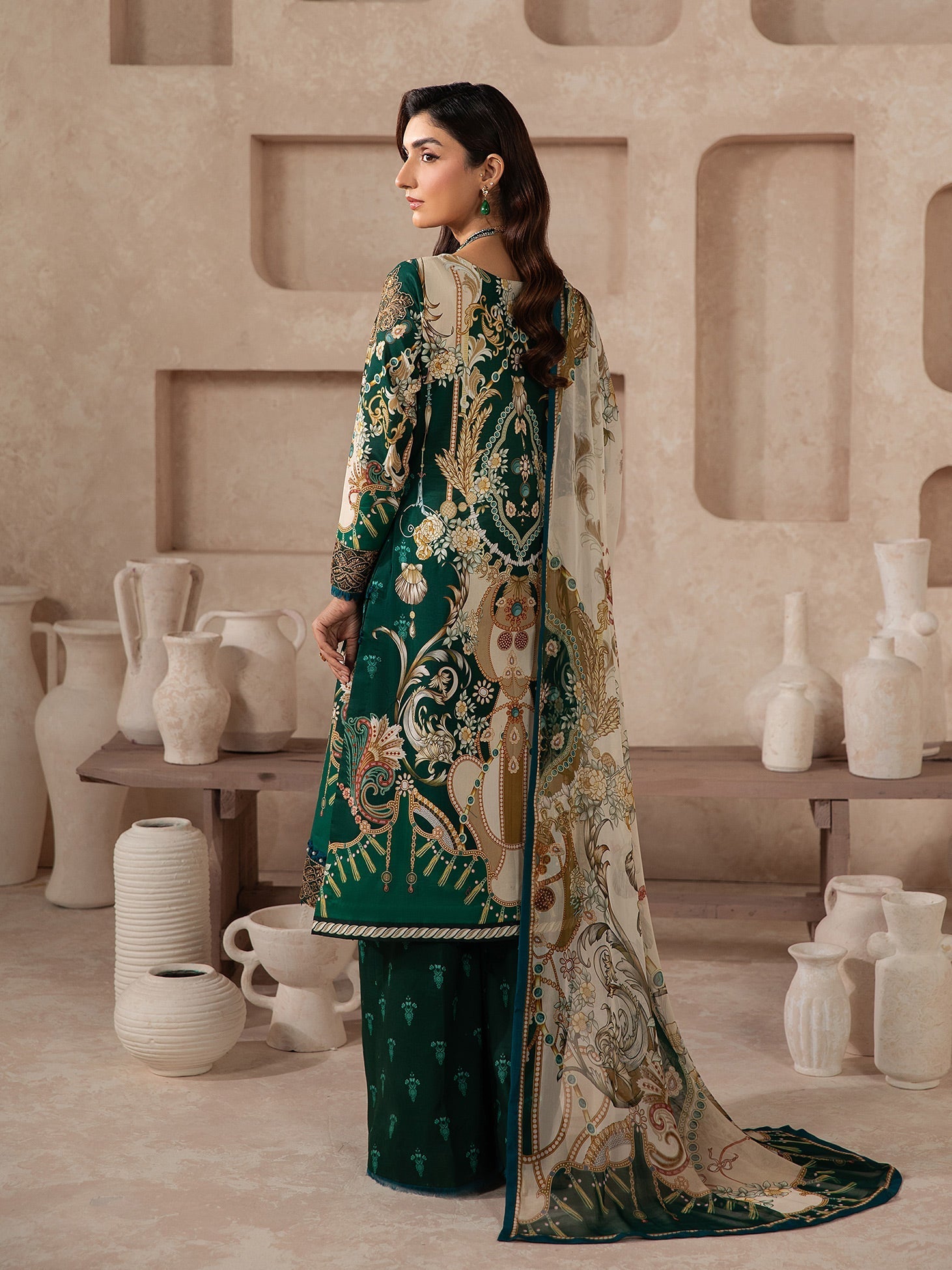 Gulaal | Syra Lawn 26 | Vantae D - 3 - Luxury Dress - available at Maria Faisal in UK and USA.