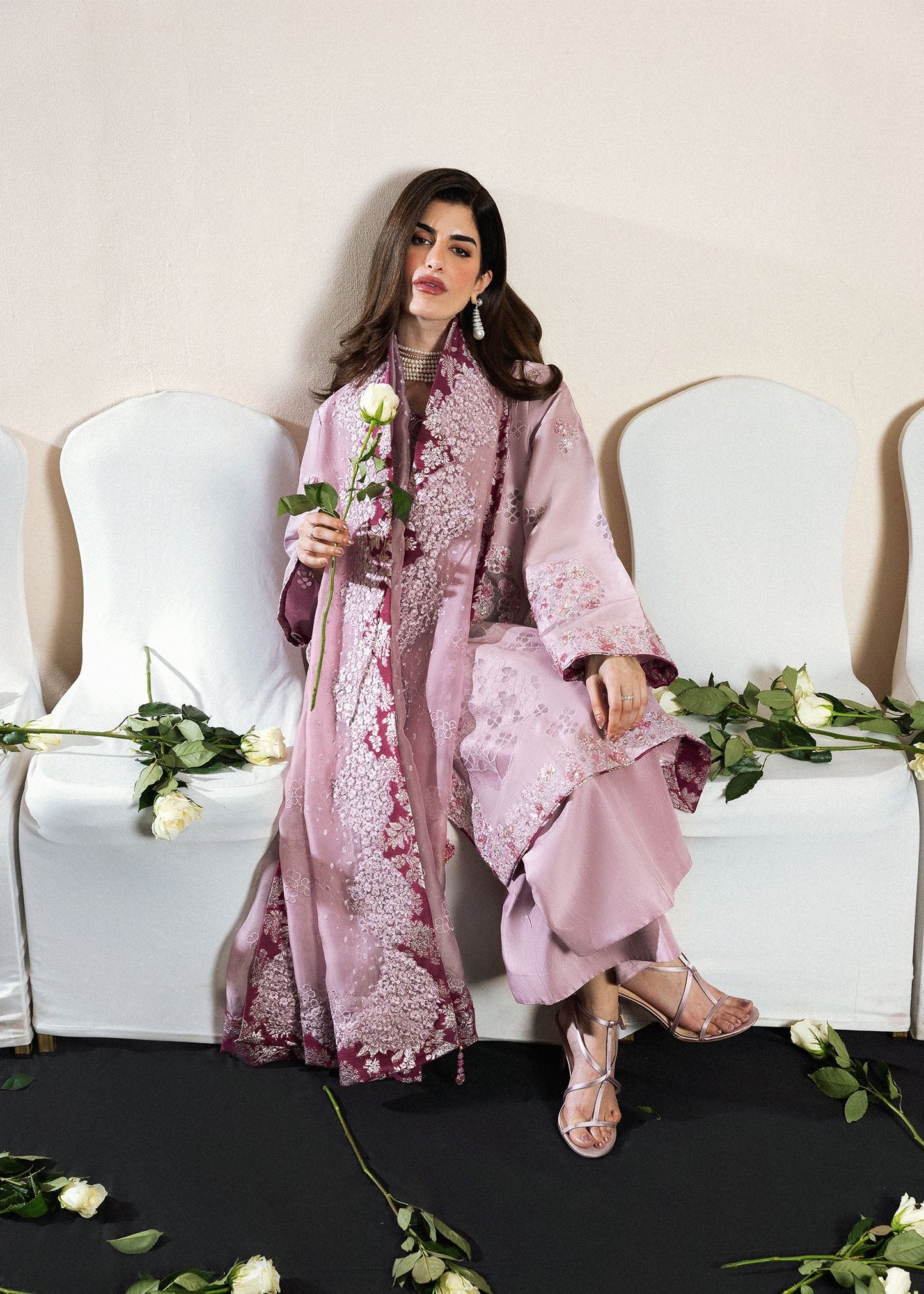 Hussain Rehar | Luxury Pret 26 | Zivah - Luxury Dress - available at Maria Faisal in UK and USA.