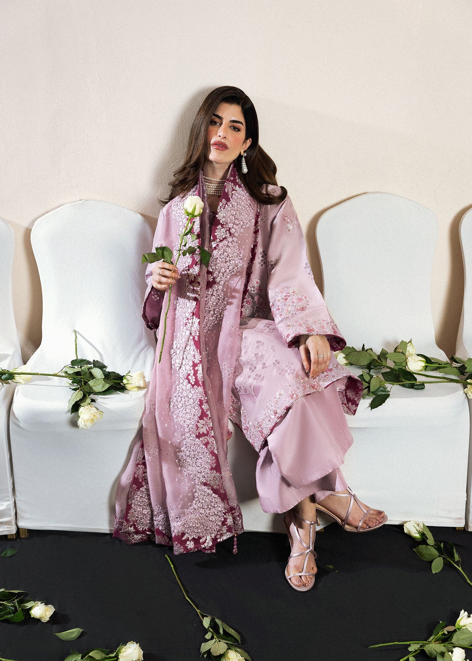Hussain Rehar | Luxury Pret 26 | Zivah - Luxury Dress - available at Maria Faisal in UK and USA.