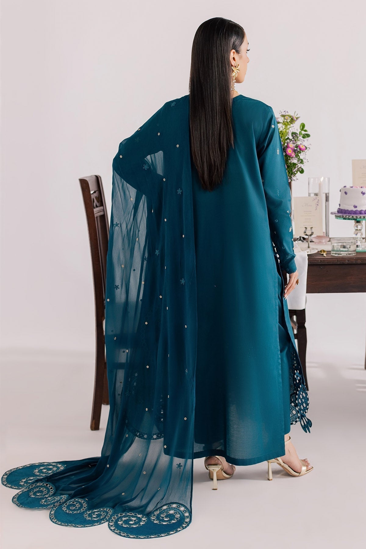 Nureh | Shades of Summer | NP-809 - Luxury Dress - available at Maria Faisal in UK and USA.