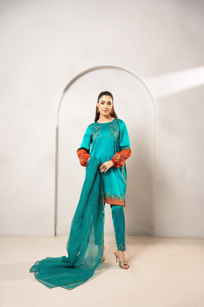 Fozia Khalid | Dilkash Festive Wear 25 | Nawal - Formal Dress - available at Maria Faisal in UK and USA.