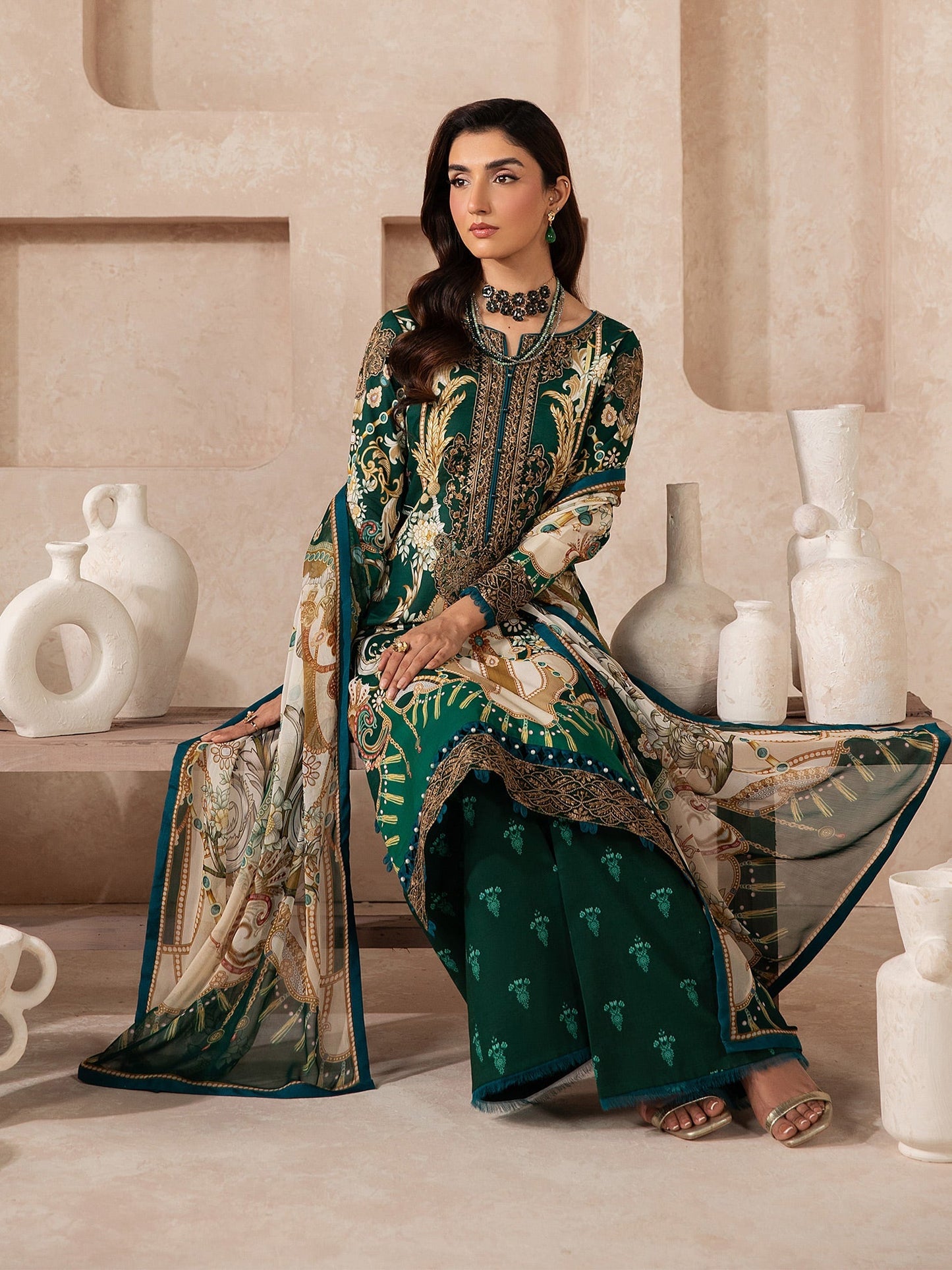 Gulaal | Syra Lawn 26 | Vantae D - 3 - Luxury Dress - available at Maria Faisal in UK and USA.