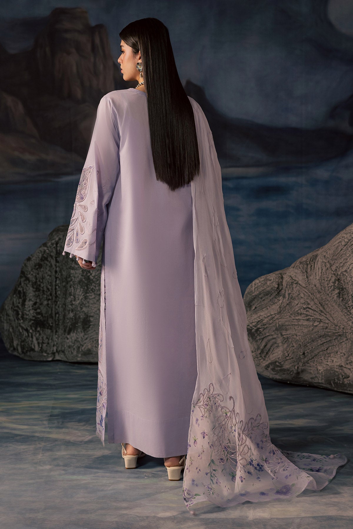 Nureh | Shades of Summer | NP-791 - Luxury Dress - available at Maria Faisal in UK and USA.