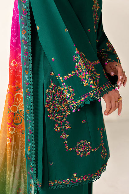Farasha | Summer Melody 26 | Green Majesty - Casual Dress - available at Maria Faisal in UK and USA.