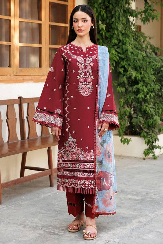 Farasha | Summer Weaves Embroidered Lawn | Crimson Glow by Maria Faisal - Registered Vendor of : Farasha - type : Ladies Clothes - 100% original wedding dresses