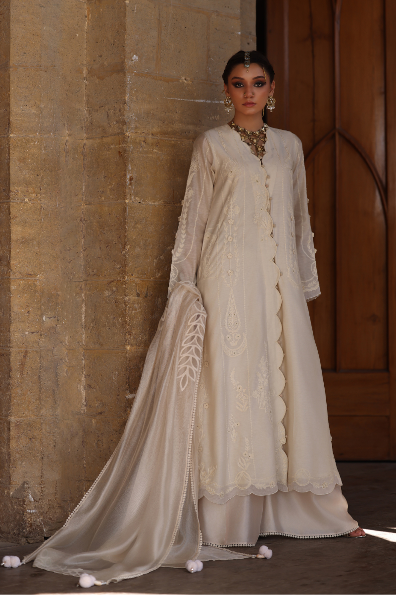 Wardha Saleem | Aari Collection 26 | Chaandni - Formal Dress - available at Maria Faisal in UK and USA.