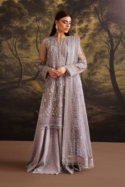 Baroque | Formals Collection | EMBROIDERED NET UF-4379 - Formal Dress - available at Maria Faisal in UK and USA.