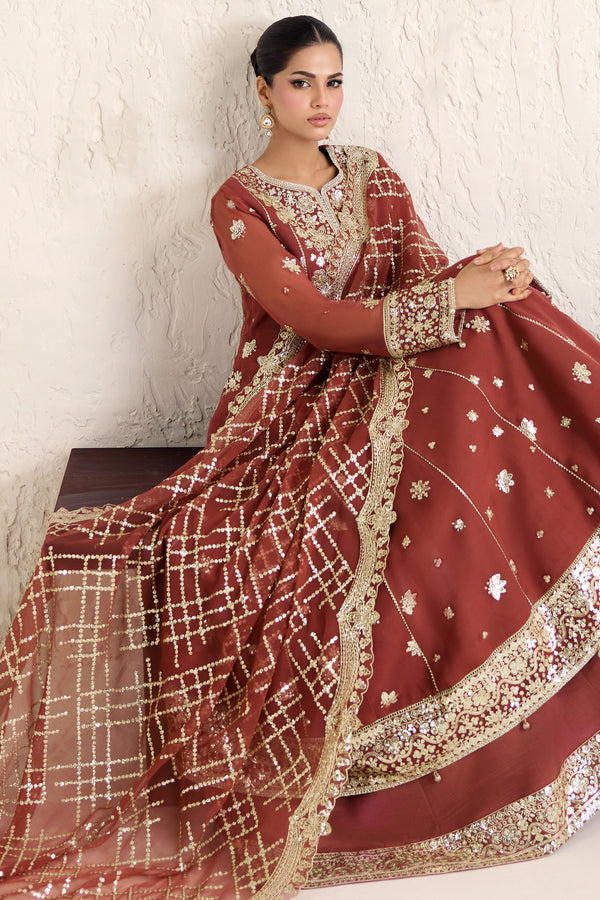 Farasha | Formals 26 | Flame Luxe - Formal Dress - available at Maria Faisal in UK and USA.