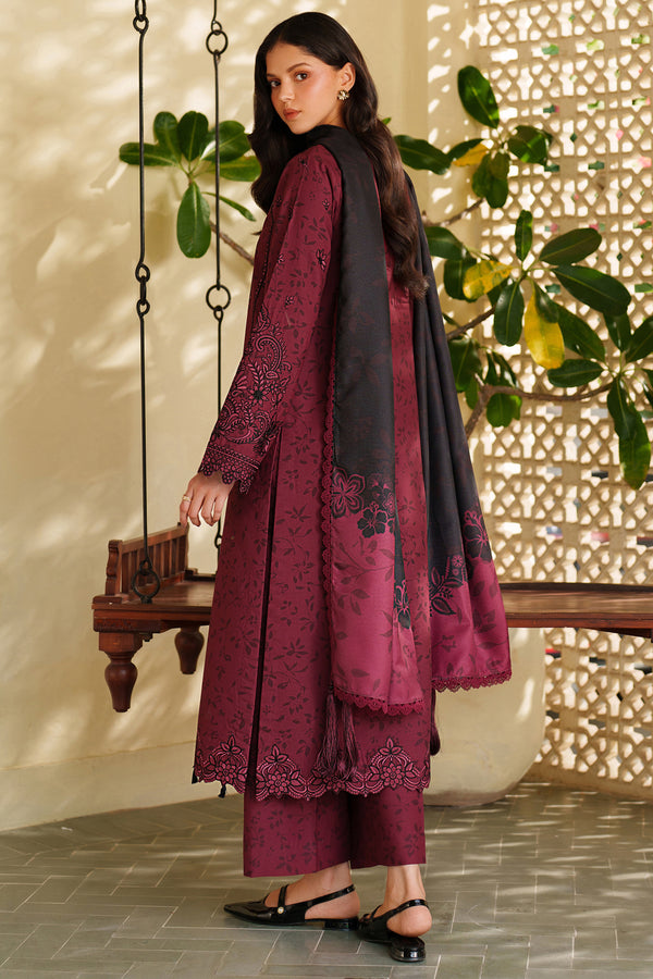 Farasha | Meline Premium Viscose 25 | Sable Bloom - Luxury Dress - available at Maria Faisal in UK and USA.