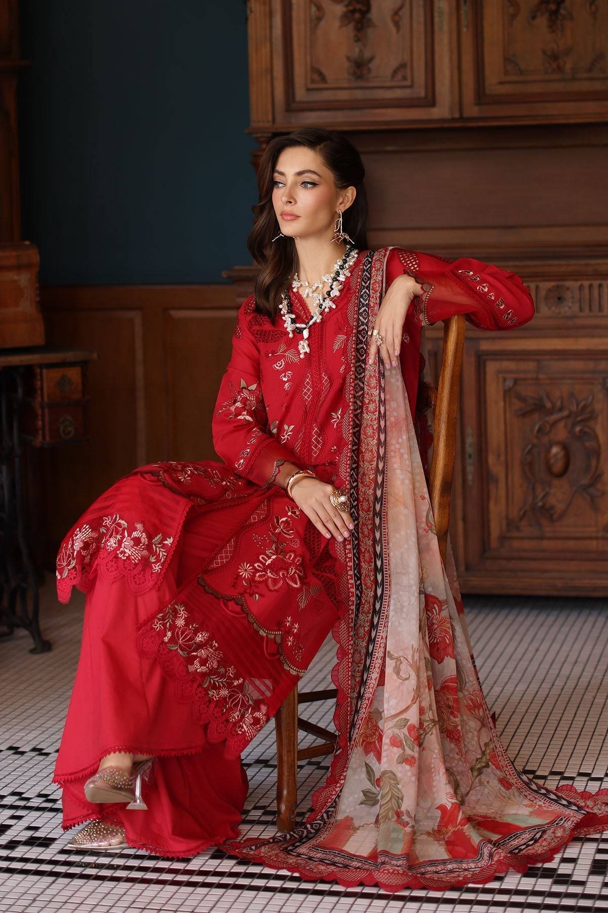Nureh | Maya Lawn | NS-157 by Maria Faisal - Registered Vendor of : Nureh - type : Ladies Clothes - 100% original wedding dresses