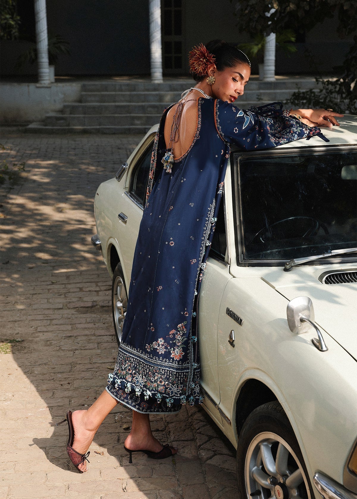 Hussain Rehar | Kalabagh Luxury Lawn 26 | Amalfi - Luxury Dress - available at Maria Faisal in UK and USA.