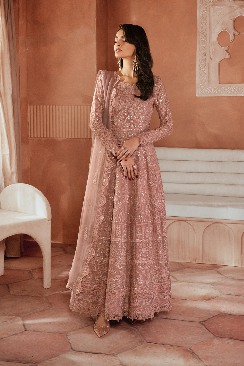 Iznik | Chiffon Kari | ICK-04 Embroidered Chiffon - Ladies Clothes - Maria Faisal