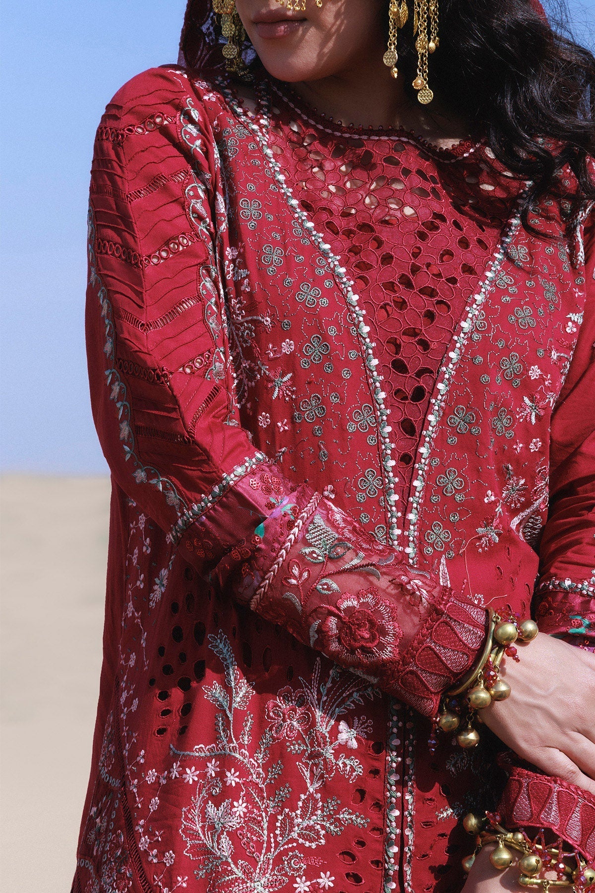 Nureh | Aman Luxe | Kiraz NE-230 - Luxury Dress - available at Maria Faisal in UK and USA.