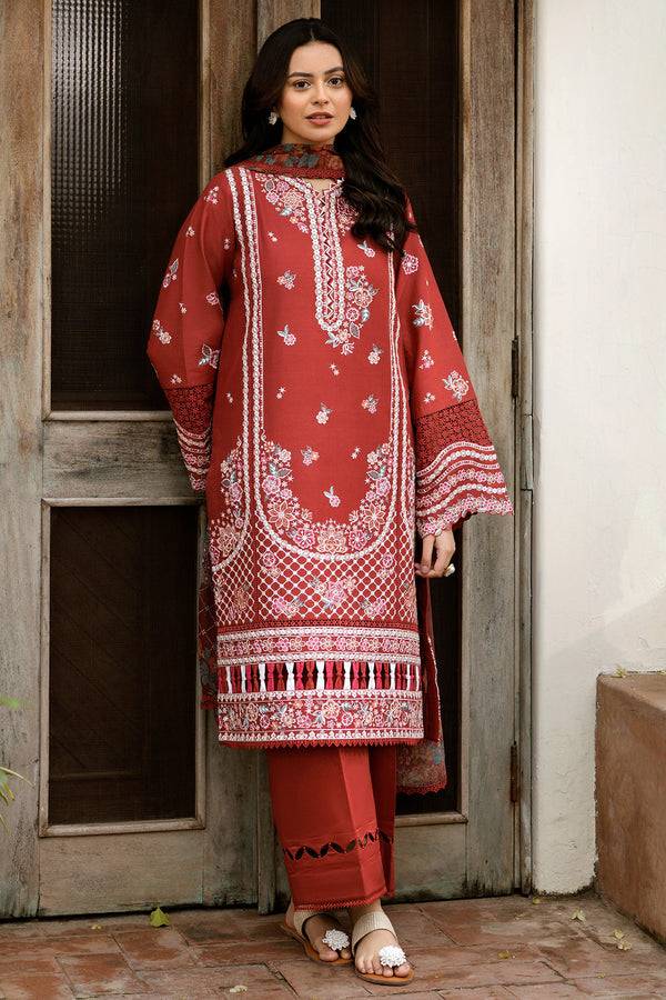 Farasha | Summer Weaves Embroidered Lawn | Russet Flames by Maria Faisal - Registered Vendor of : Farasha - type : Ladies Clothes - 100% original wedding dresses