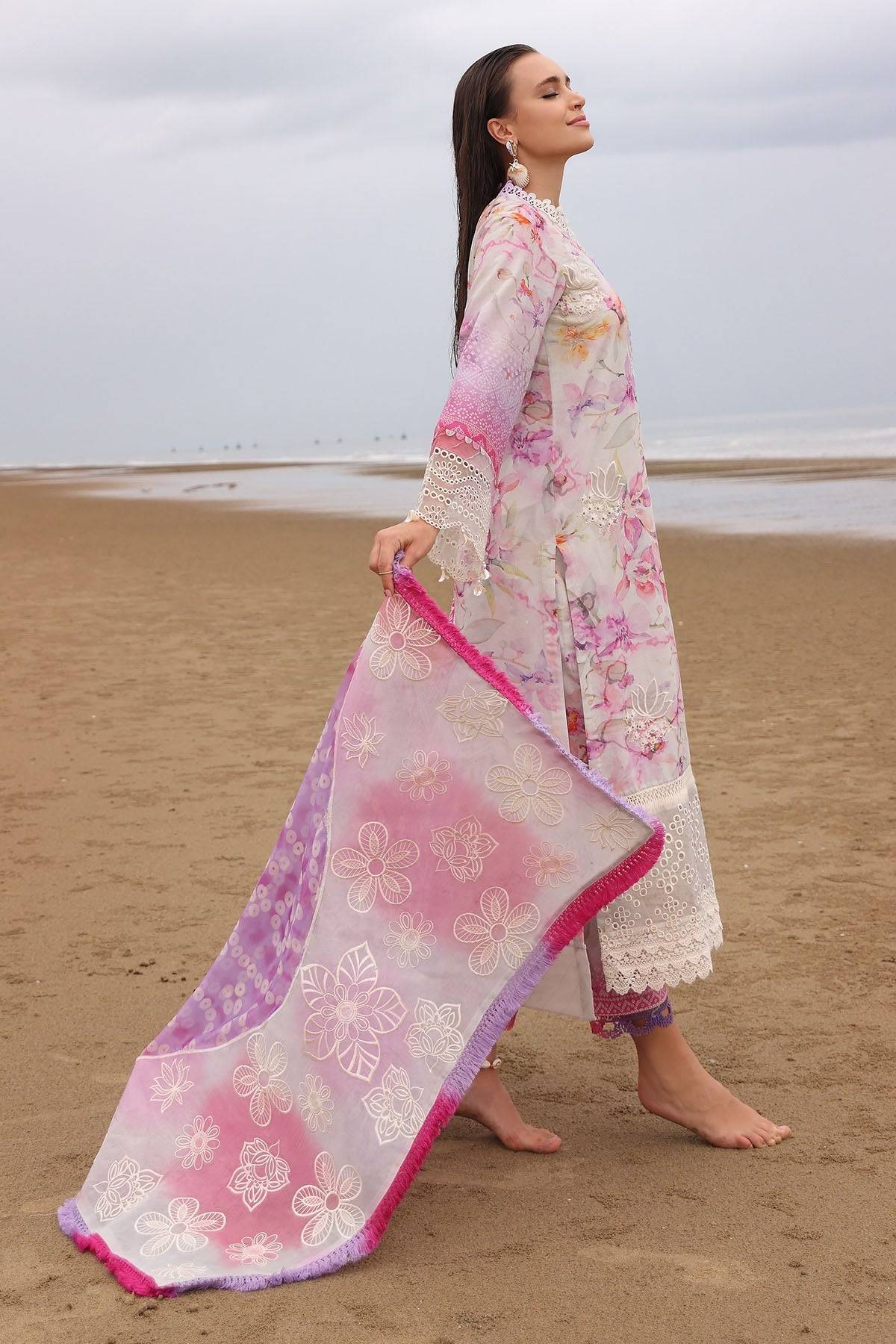 Nureh | Gardenia Embroidered Lawn 25 | NSG-172 by Maria Faisal - Registered Vendor of : Nureh - type : Ladies Clothes - 100% original wedding dresses