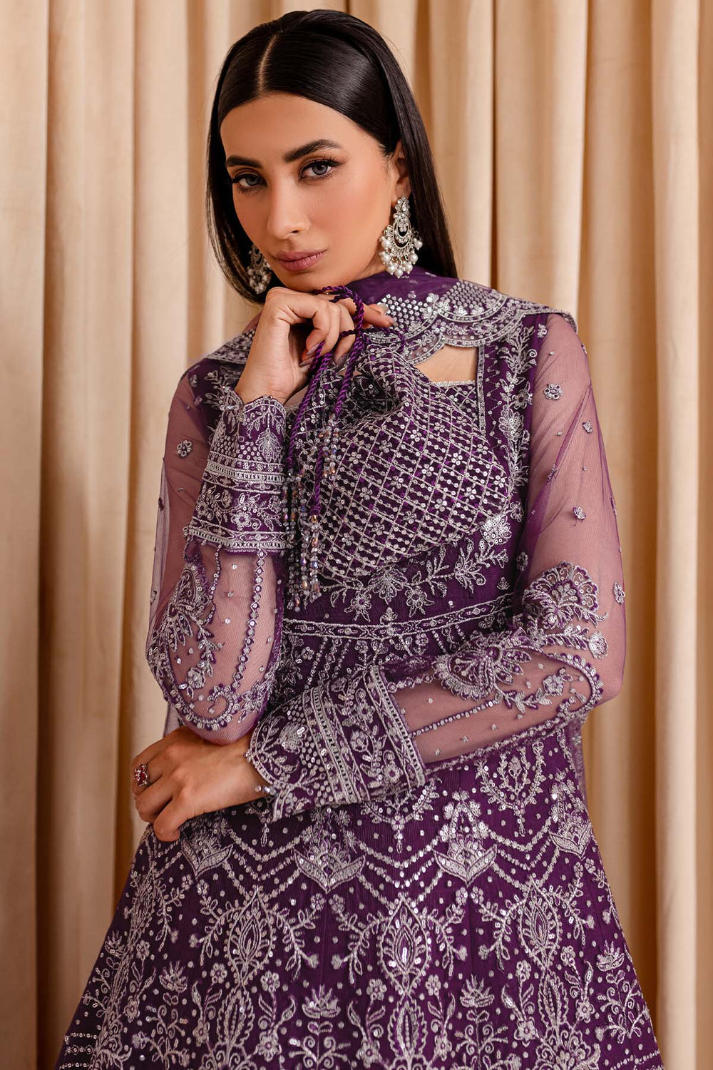 Farasha | Lumiere Formals | Plum Passion - Ladies Clothes - Maria Faisal