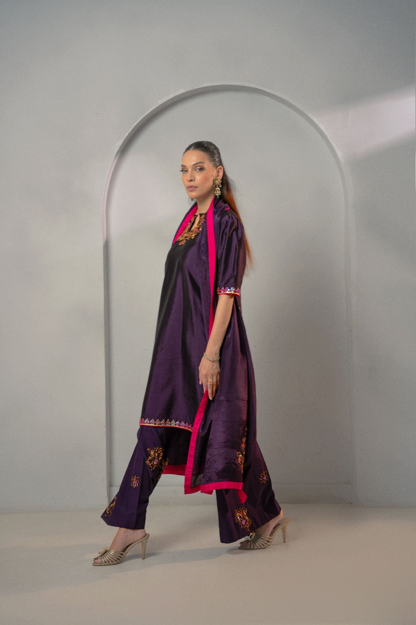 Fozia Khalid | Dilkash Festive Wear 25 | Zarqash - Formal Dress - available at Maria Faisal in UK and USA.