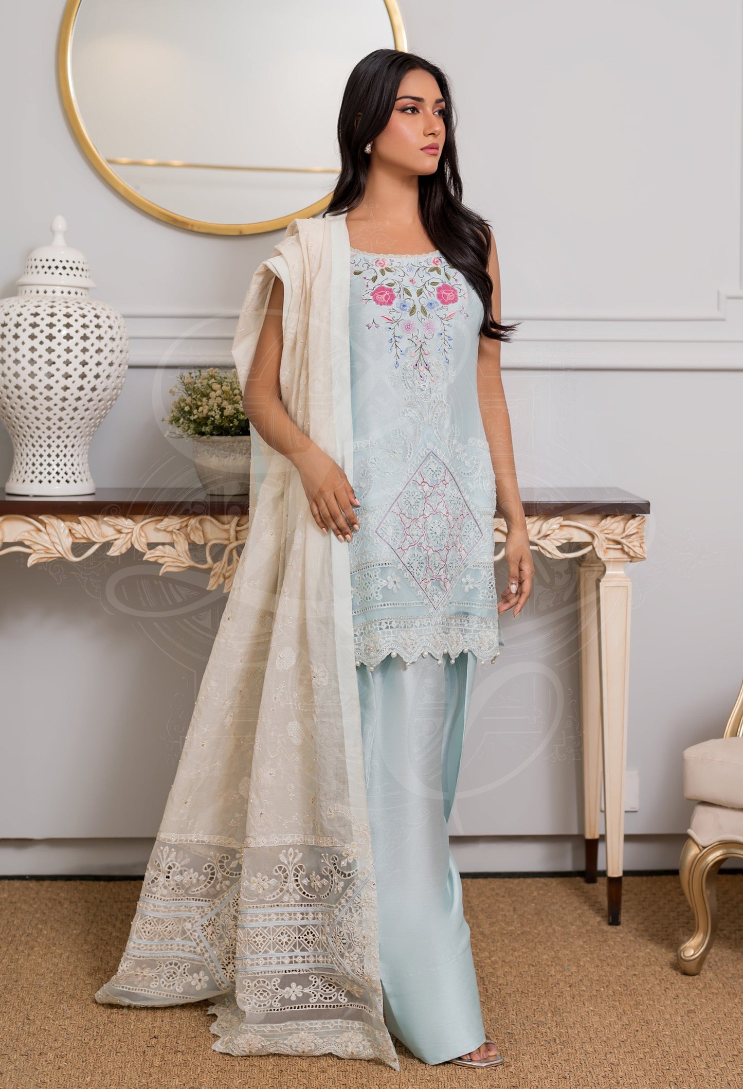 Layla Chatoor | Pret A Porter | LC-40 - Luxury Dress - available at Maria Faisal in UK and USA.