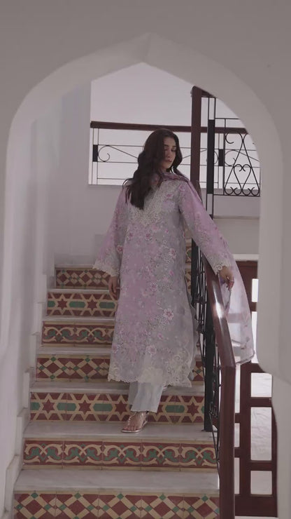 Neeshay | Summer Lines | BLUSHMERE - Luxury Dress - available at Maria Faisal in UK and USA.