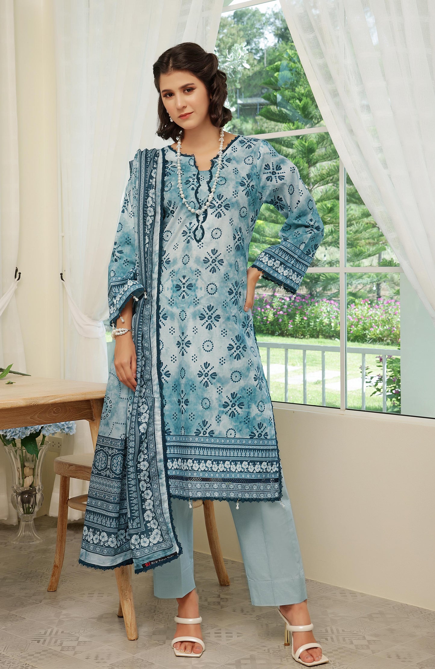 Alzohaib | Digital Printed Cambric | Colors Digital Cambric 3 Piece-CDC-25-09 - Ladies Clothes - Maria Faisal