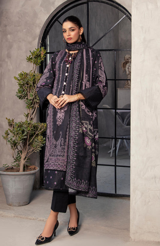 Alzohaib | Digital Printed Cambric | Colors Digital Cambric 3 Piece-CDC-2-25-09 - Ladies Clothes - Maria Faisal