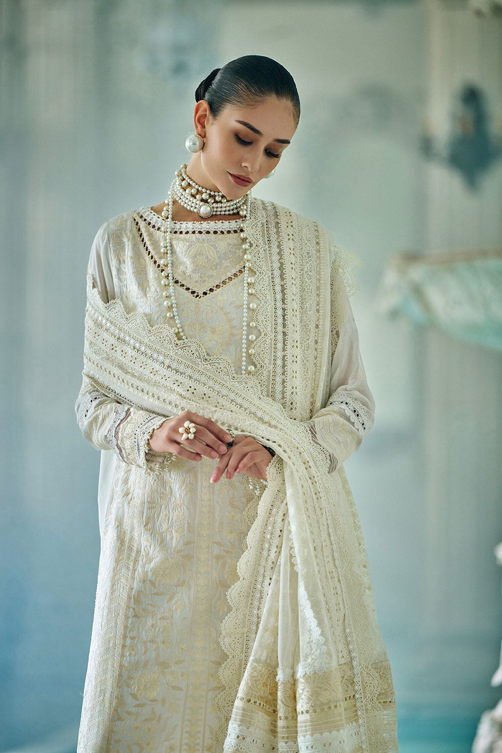 Sobia Nazir | Luxury Lawn Eid 26 | 9A - Luxury Dress - available at Maria Faisal in UK and USA.