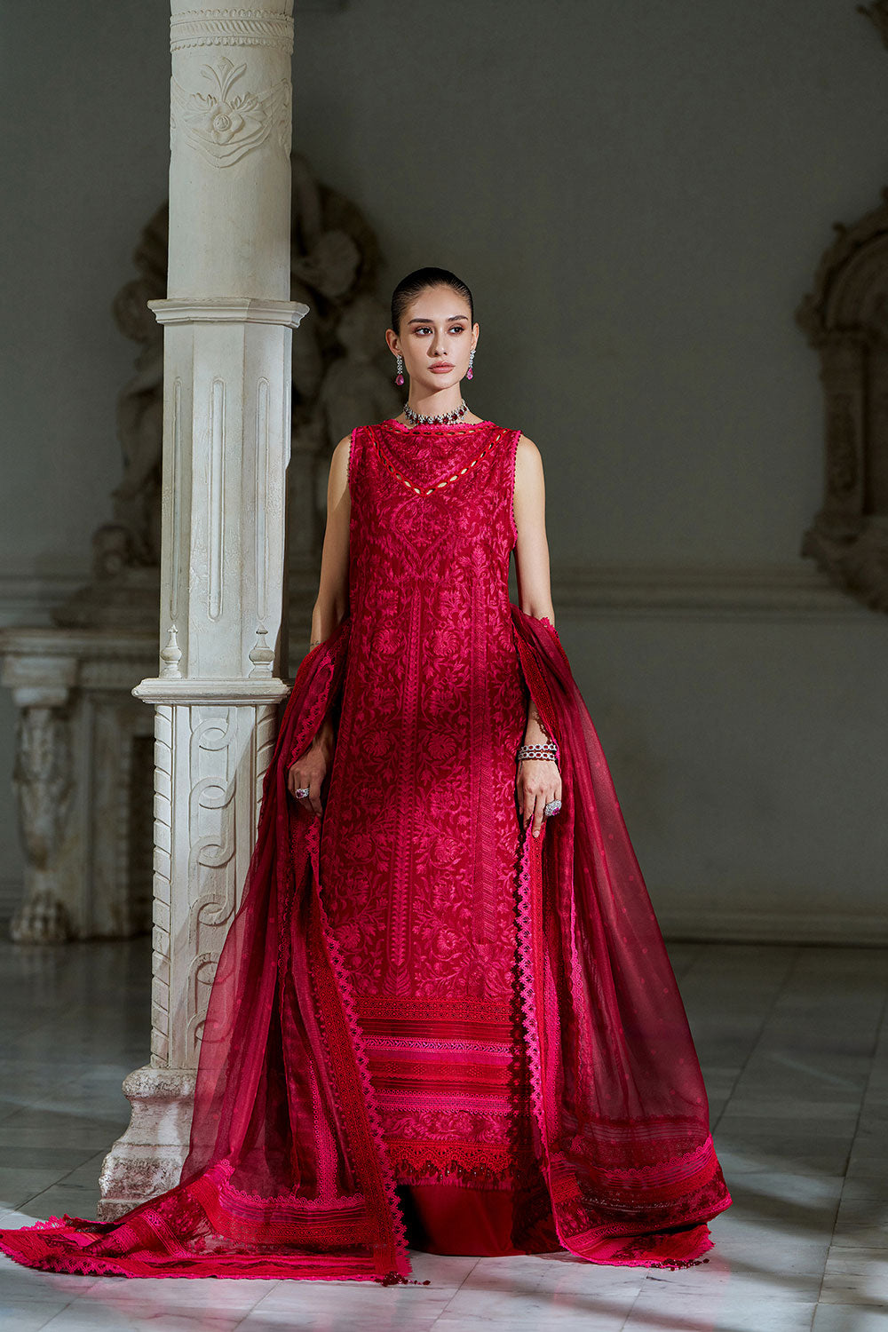 Sobia Nazir | Luxury Lawn Eid 26 | 9B - Luxury Dress - available at Maria Faisal in UK and USA.