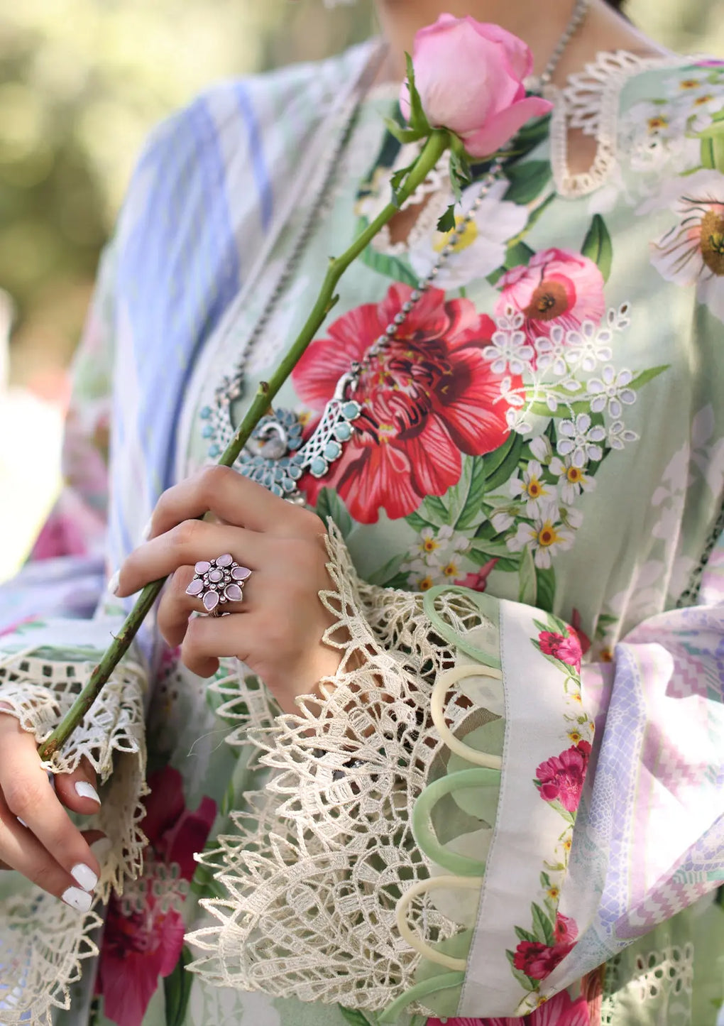 Elaf Premium | Prints Chikankari 24 | 06B OASIS - Waniyas