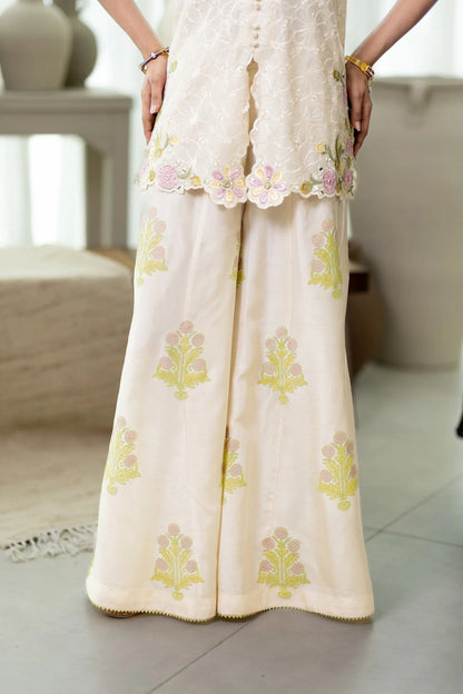 Wahaj M Khan | Sanam Luxe | Ivory Fleur Sanam - Luxury Dress - available at Maria Faisal in UK and USA.