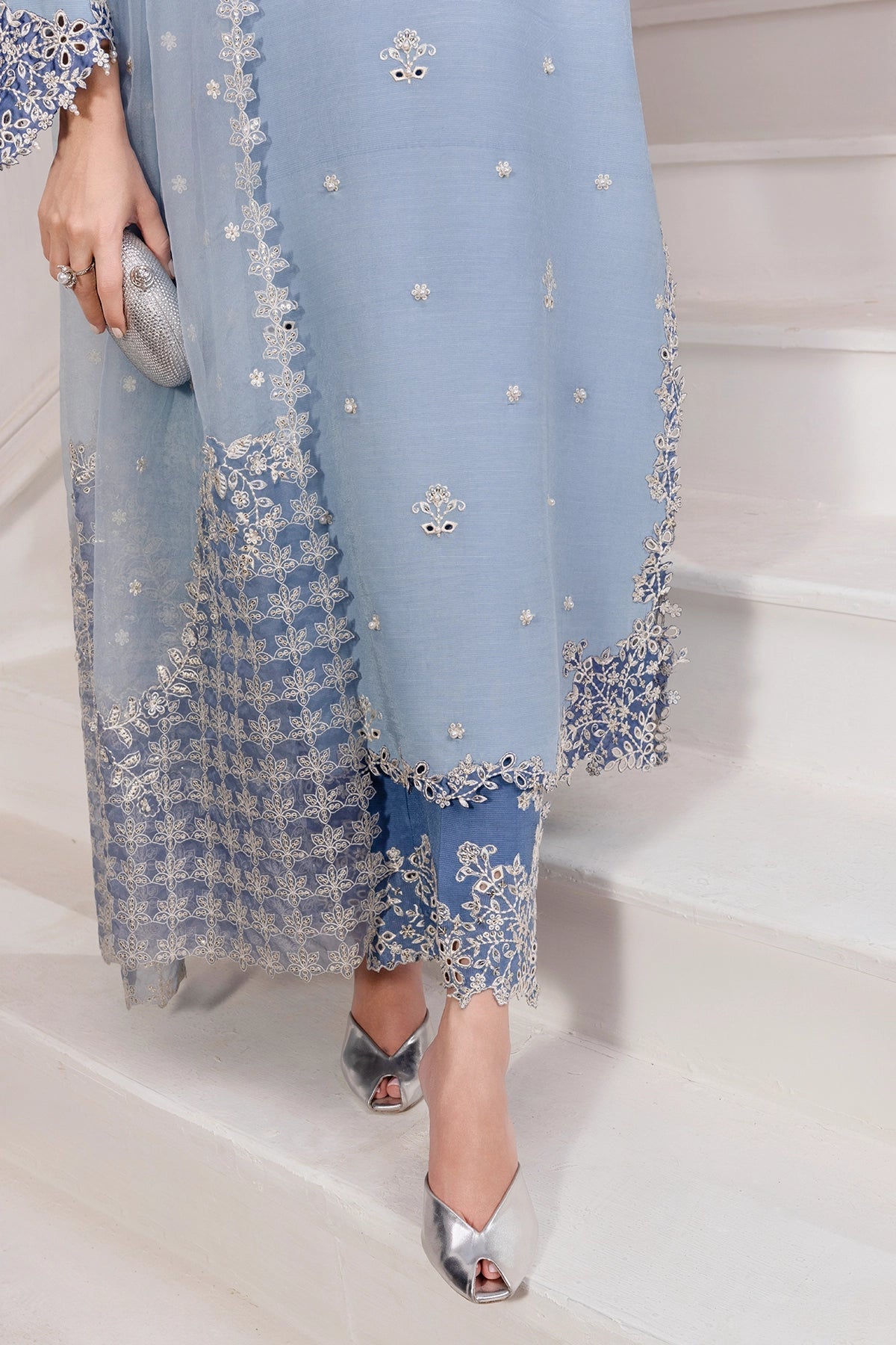 Rangrasiya | Lumeire Silk |Cielo - Luxury Dress - available at Maria Faisal in UK and USA.