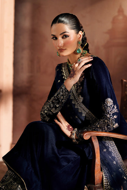 Iznik | Velvet 25 | IV-66 Embroidered Velvet - Formal Dress - available at Maria Faisal in UK and USA.
