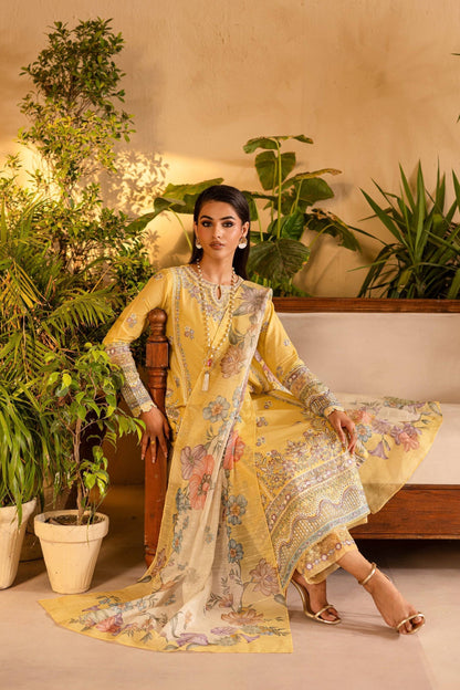 Batik | Nyra Embroidered Summer Solids | Maize by Maria Faisal - Registered Vendor of : Batik - type : Ladies Clothes - 100% original wedding dresses