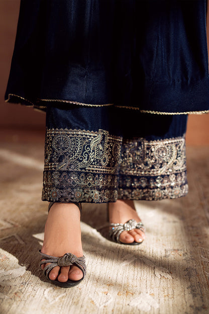 Iznik | Velvet 25 | IV-66 Embroidered Velvet - Formal Dress - available at Maria Faisal in UK and USA.