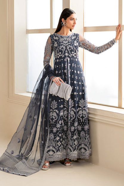 Baroque | Luxury Pret 24 | NET UF-621 - Designer Dress with Intricate embroidery and embellishments. Shop elegent wedding dress at Maria Faisal.