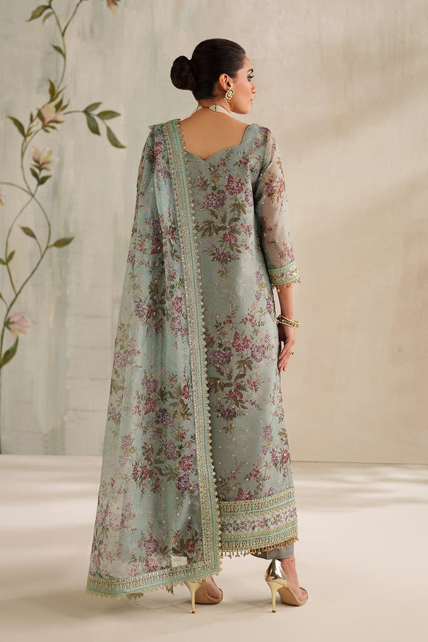 Baroque | Formals Collection | EMBROIDERED COTTON NET UF-4373 - Formal Dress - available at Maria Faisal in UK and USA.