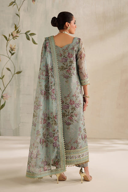 Baroque | Formals Collection | EMBROIDERED COTTON NET UF-4373 - Formal Dress - available at Maria Faisal in UK and USA.