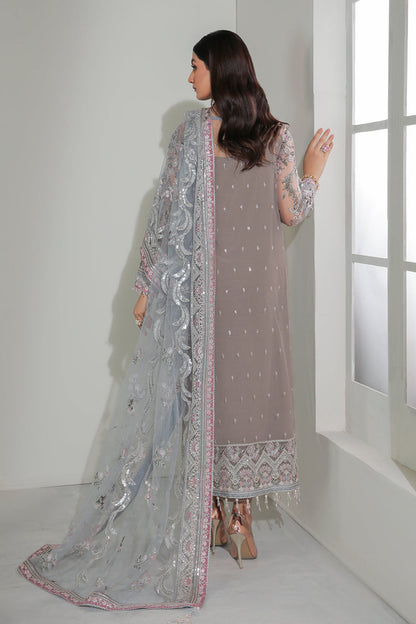 Baroque | Formals Collection | EMBROIDERED NET UF-184 - Formal Dress - available at Maria Faisal in UK and USA.